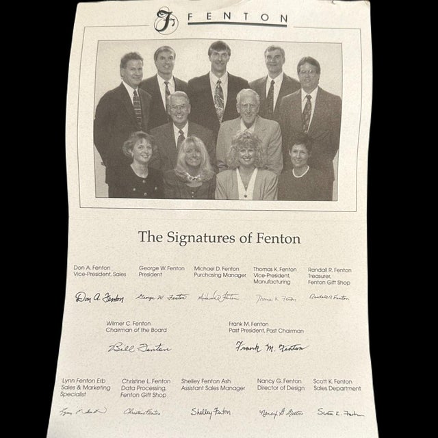 Vintage Fenton "After the Rain" Hand Painted French Opalescent Satin Glass Vase For Sale - Image 10 of 10