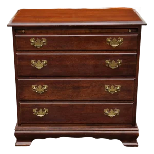 Chippendale Style Mahogany Bachelor Chest With Pull Out Tray Secretary