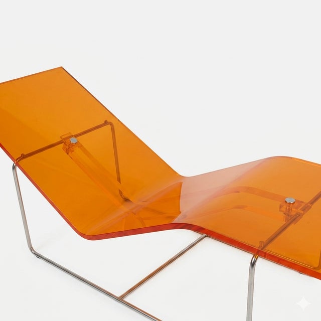 2000 - 2009 Postmodern Futurism Out/In Chaise Longue in Amber Acrylic by Jean-Marie Massaud for Driade, 2001 For Sale - Image 5 of 12