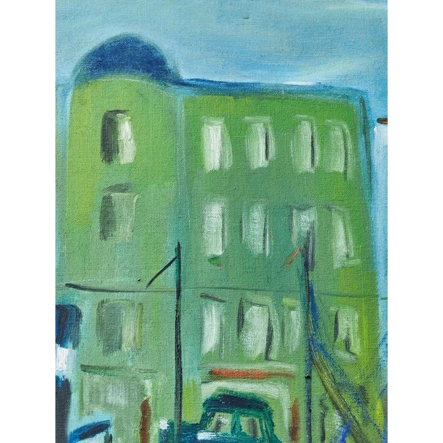 A. Niclass, Port City, Oil on Canvas For Sale - Image 6 of 10