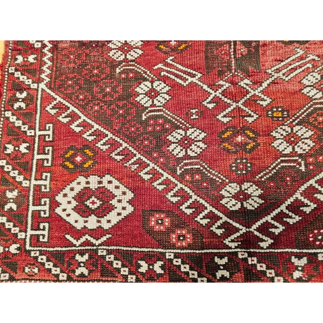 19th Century Turkish Bergama Village Rug, Handwoven Wool, Brick Red, 3' x 4' For Sale - Image 16 of 18