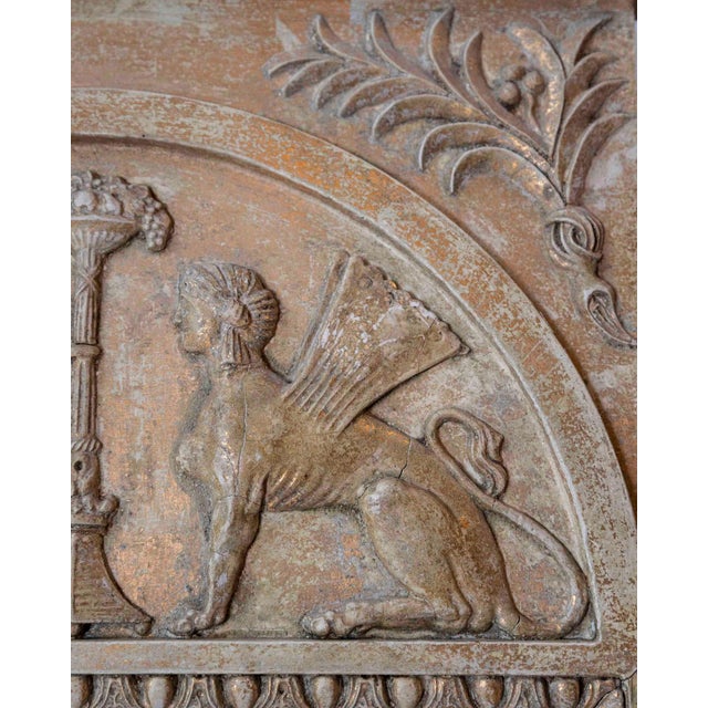 19th Century Swedish Neoclassical Painted Mirror With Sphinx Crest and Candle Sconce For Sale - Image 10 of 11