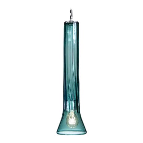 Clarion Pendant Light from the Flashlight Collection in Teal For Sale