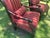 Ethan Allen Newport Neoclassical Empire Lounge Armchairs Set of 2 Burgundy Gold Striped For Sale In Philadelphia - Image 6 of 12