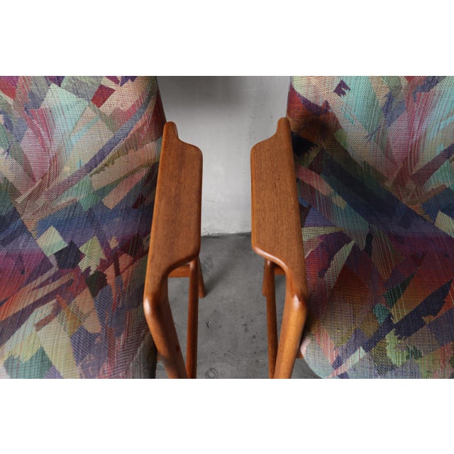 Set of 3 Mid Century Danish Teak Counter Stools For Sale - Image 10 of 12