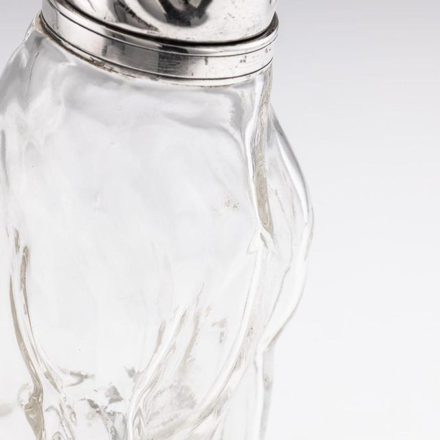 20th Century Continental Silver Plate & Clear Glass Novelty Pinscher Drinks Decanter For Sale - Image 15 of 18