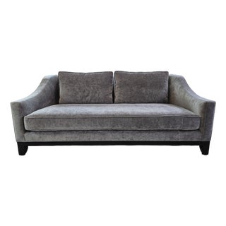 Baker Furniture Laura Kirar Neue Loveseat - Gray Chenille, Grade 5 For Sale