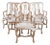 20th Century Swedish Rococo Revival Wood Patinated Dining Chairs - Set of 3 For Sale