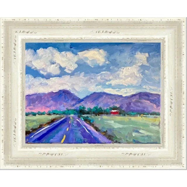 2020s "Pembroke Road View of Hidden Valley Hills, Reno NV" Contemporary Impressionist Style Landscape Oil Painting by Lisa Haas Eckle For Sale - Image 5 of 11