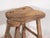 Antique Wabi Sabi Stool in Elm, 1900s For Sale - Image 3 of 8