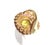 Bochic "Orient" Vintage Diamond, Lemon Quartz & Gem Ring Set 18K Gold & Silver For Sale - Image 17 of 18