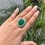 Art Deco VRJewels 18.05 Ct Emerald & 2.72 Ct Diamond 14k Yellow Gold Statement Ring Size 6.5 For Sale - Image 3 of 17