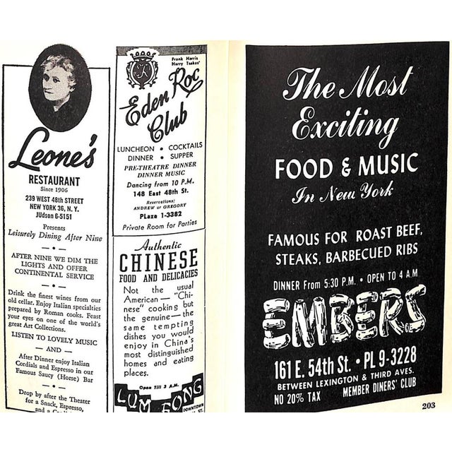 "Danton Walker's Guide to New York Nitelife" 1958 Walker, Danton For Sale - Image 12 of 12