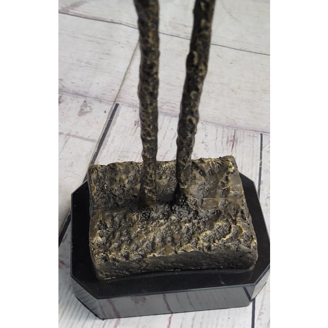 Alberto Giacometti Skinny Tall Stick Man Surrealist Bronze Sculpture Statue Figure For Sale - Image 9 of 10
