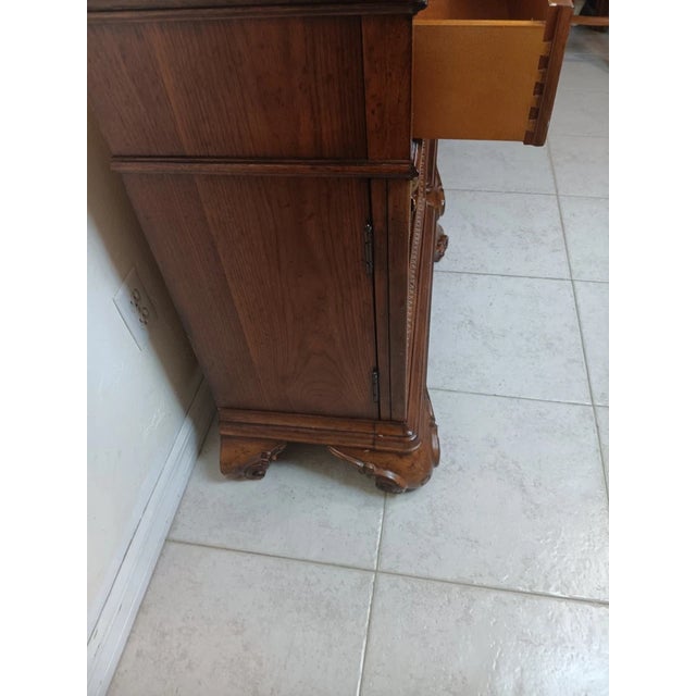 Wood Vintage Style Dark Tone Wood Nightstand 3 Drawer Set of 2 For Sale - Image 7 of 8