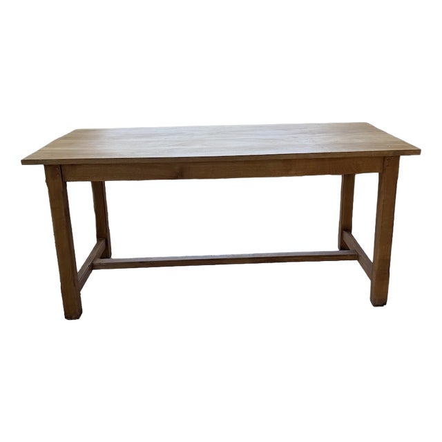 Golden Oak Farmhouse Table, 1970s For Sale