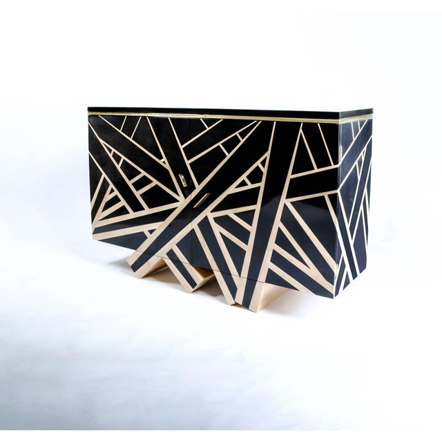 Lines Buffet in Black Pear Wood and White Holly by Aymeric Lefort For Sale - Image 10 of 15