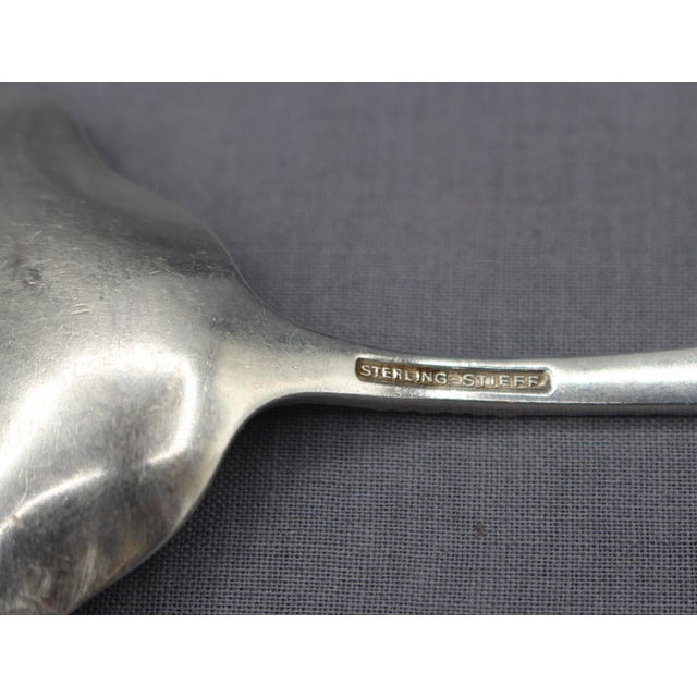 Late 19th Century 1892 Rose Pattern Sterling Silver Bon Bon Spoon by Stieff For Sale - Image 5 of 6