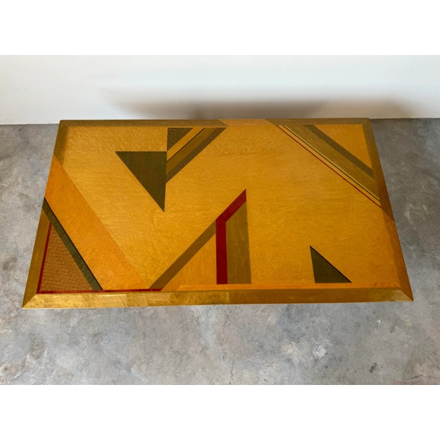 Postmodern Italian Giovanni Offredi for Saporiti Maple and Chrome Coffee Table/ Sold For Sale In Miami - Image 6 of 12