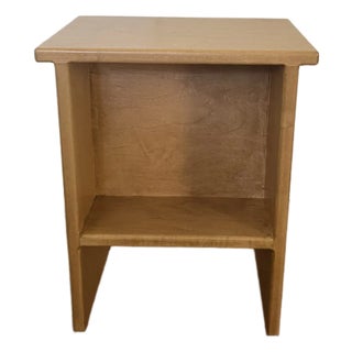 Mid-Century Modern Wooden Bookcase Nightstand For Sale