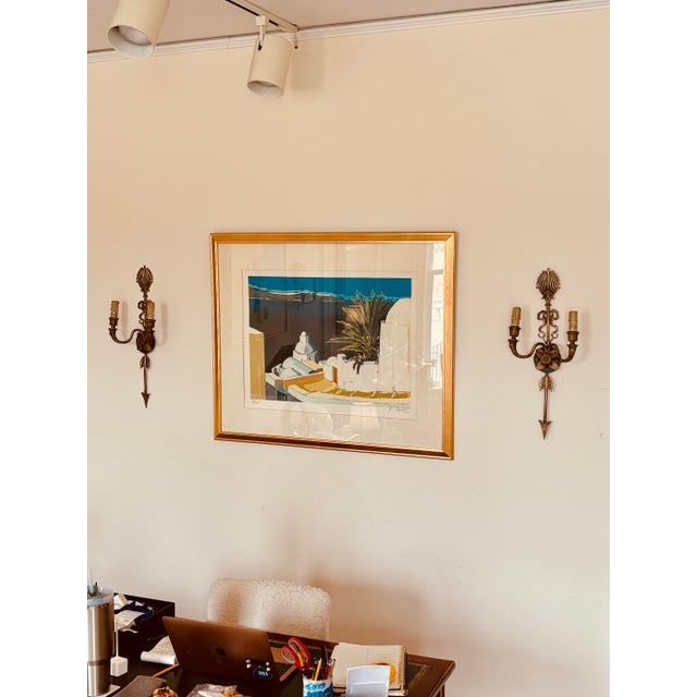 Traditional 1950s French Empire Style Two-Arm Wall Sconce, Pair For Sale - Image 3 of 6