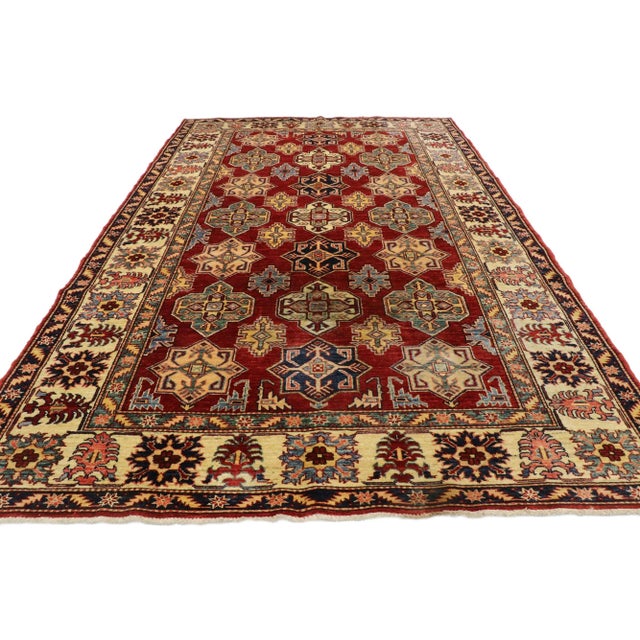 Tribal Vintage Pakistani Shirvan Tribal Rug - 05'10 X 09'02 For Sale - Image 3 of 11