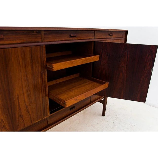 Mid-Century Modern Rosewood Highboard with Drawers, Denmark, 1960s For Sale - Image 3 of 13