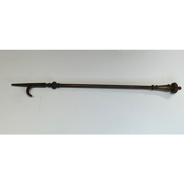 Rare 19th Century Cast Bronze Fireplace Tools Set of 3 Pieces For Sale - Image 10 of 17