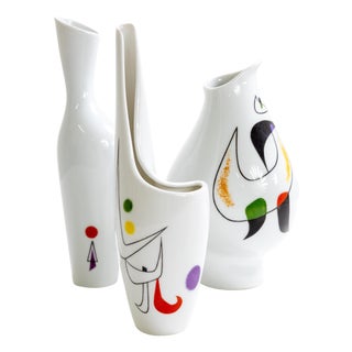 1960s Set of Three Rosenthal Porcelain Vases For Sale