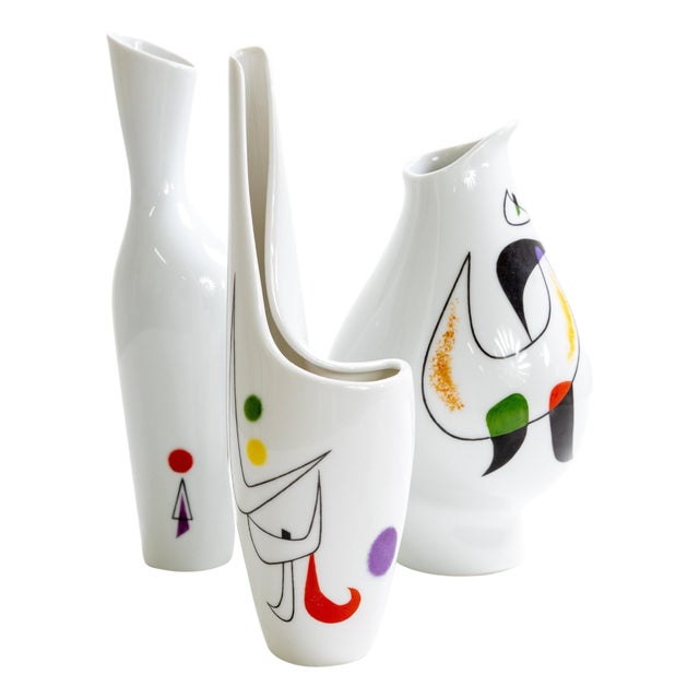 1960s Set of Three Rosenthal Porcelain Vases For Sale