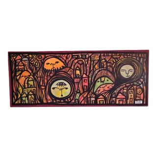 Original Folk Art Painting by Jeffrey Lerner For Sale