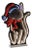 Cat with Santa Hat and Bow Ekkolight 23.5"H For Sale
