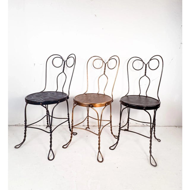 American Vintage "Owl Eyes" Ice Cream Parlor Chairs For Sale - Image 3 of 16