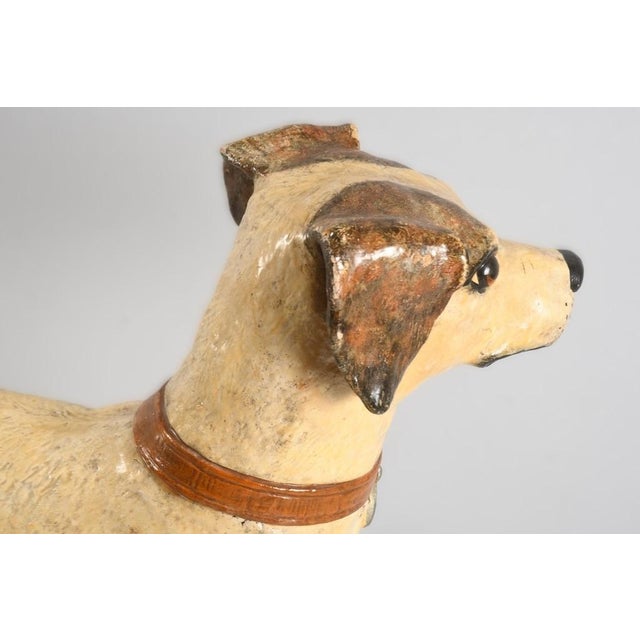Beige Antique Dog Figurine from Masters Voice Nipper, 1920s For Sale - Image 8 of 12
