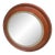 Italian Round Mirror with Teak Frame, 1960s For Sale
