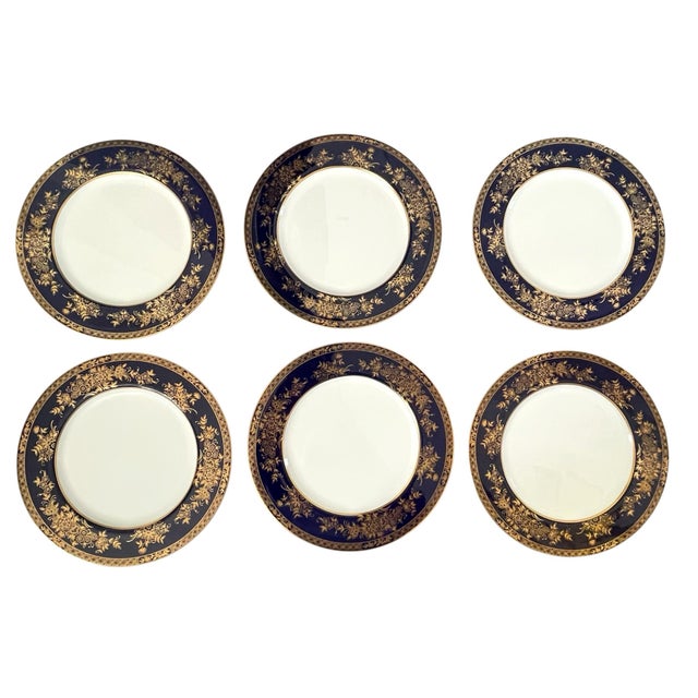 1970s 10 Mikasa Bone China Buckingham A6 002 Narumi Japan Best Quality Dinner Plates For Sale - Image 5 of 7