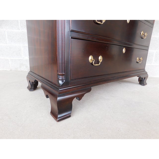 Stickley Mahogany Georgian Style Armoire Gentlemans Tall Chest 72.25"h For Sale - Image 14 of 18