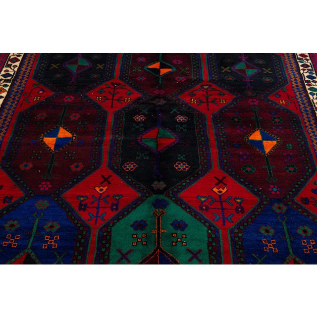Textile 1960s Handmade Bidjar Persian Wool Rug With Multicolor Design For Sale - Image 7 of 7
