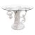 Hollywood Regency White Lacquered Carved Wood Center Table W/ 3 Italian Terracotta Monkeys For Sale