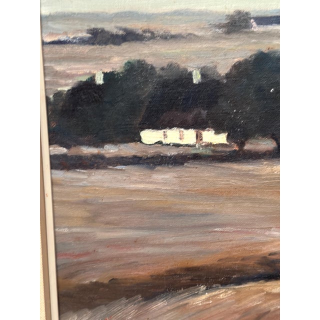 B. Jernberg, Landscape with Farms, 1950s, Oil Painting on Canvas, Framed For Sale - Image 6 of 16