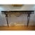 Outstanding French Neoclassical style wrought iron console table attributed to Gilbert Poillerat, 1940s. This stunning...
