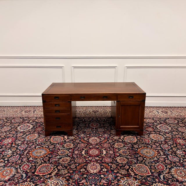 English Campaign Desk in Oak For Sale - Image 3 of 18