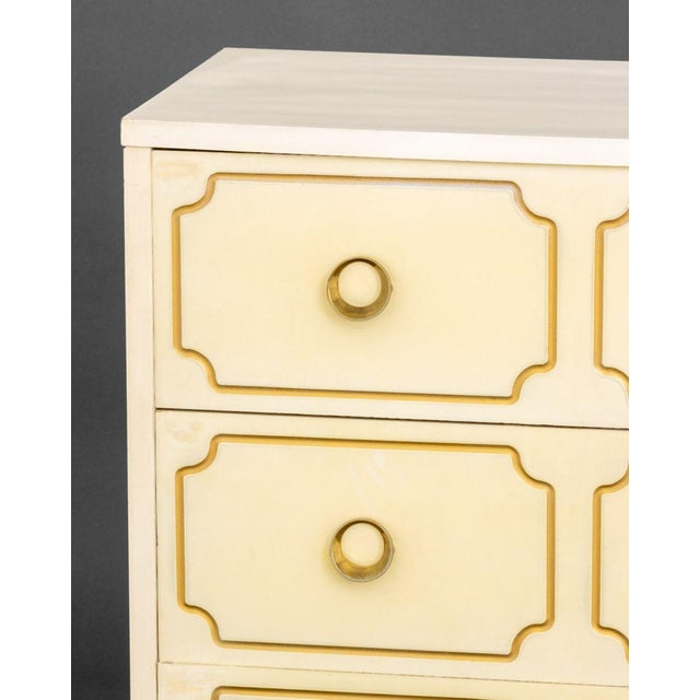 Modern Dorothy Draper Style White Chests of Drawers, 2 For Sale - Image 3 of 9