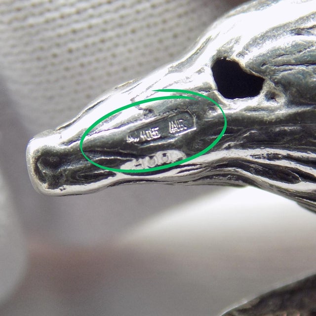 Metal Vintage Italian Handmade Genuine Silver Corncob Ear of Corn Figurine Miniature For Sale - Image 7 of 9