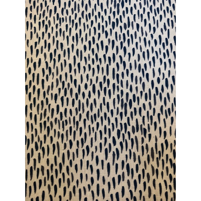 Textile Kate Loudoun Shand the Dabs in Eve Blue 3 Yards Linen Fabric For Sale - Image 7 of 8