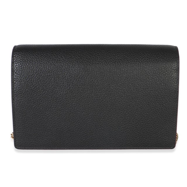 Italian Gucci Black Red Dollar Calfskin GG Chain Wallet For Sale - Image 3 of 7