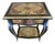 Vintage French Boulle-Style Black Lacquer & Gilt Side Table With Drawer For Sale
