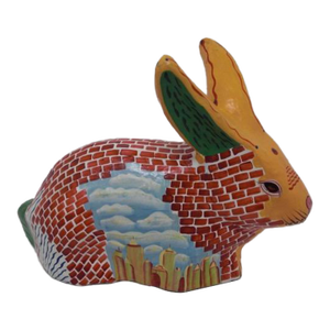 "The Dreaming Rabbit" Paper Mache Sculpture by Joe Romano