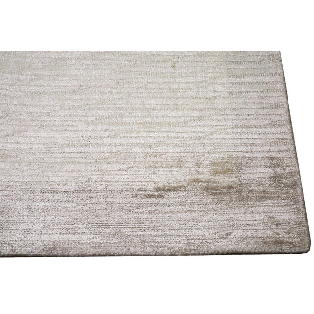 1990s Modern Silk Natural Color Hand Knotted Rug,8'x10' For Sale - Image 5 of 6