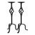 1950s Pair of Mid-Century Sculptural Iron Candlesticks For Sale
